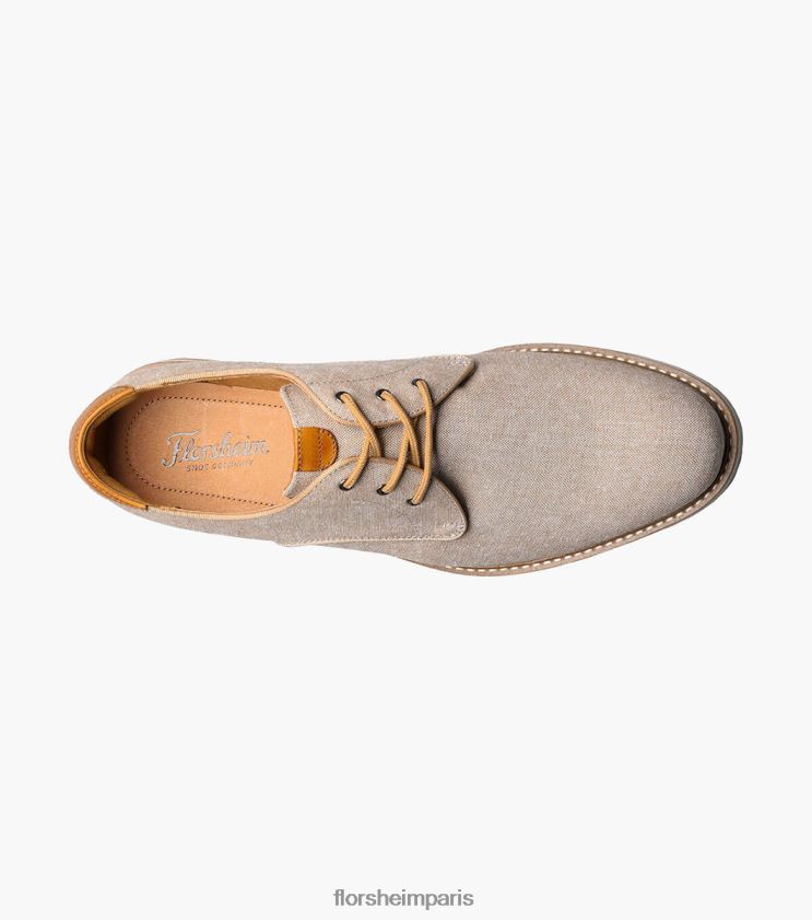 oxford à bout uni en toile highland Florsheim Hommes TBZJJL320 chaussure sable