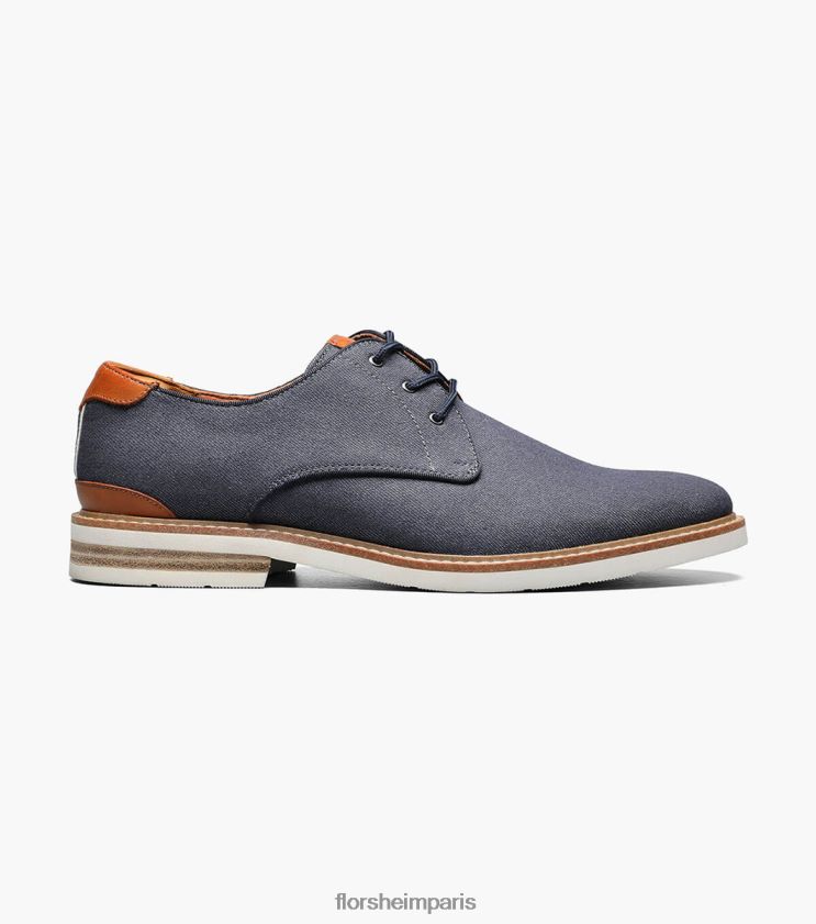 oxford à bout uni en toile highland Florsheim Hommes TBZJJL321 chaussure marine