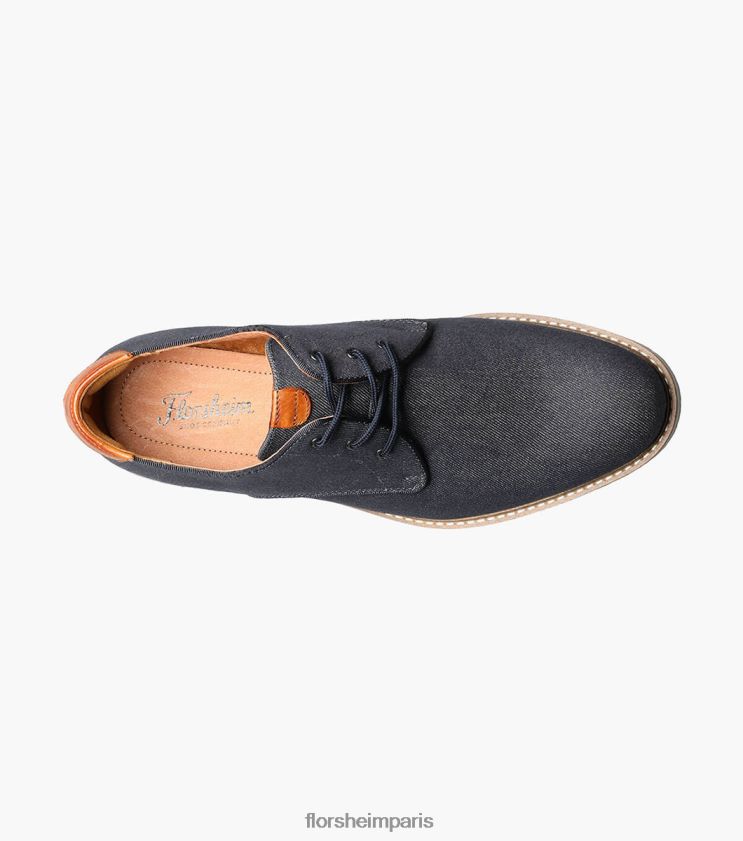 oxford à bout uni en toile highland Florsheim Hommes TBZJJL321 chaussure marine