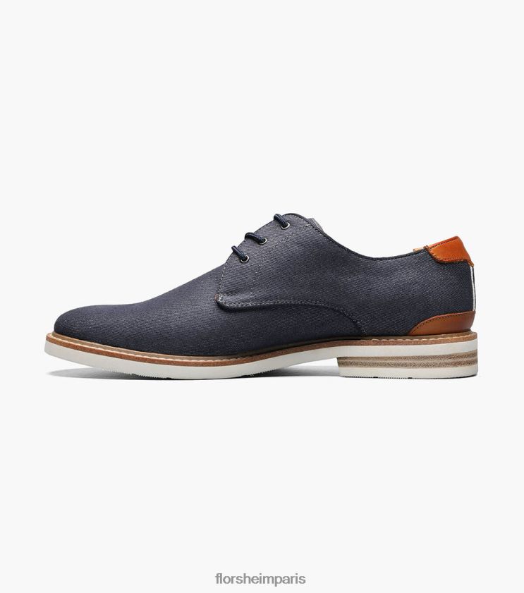 oxford à bout uni en toile highland Florsheim Hommes TBZJJL321 chaussure marine