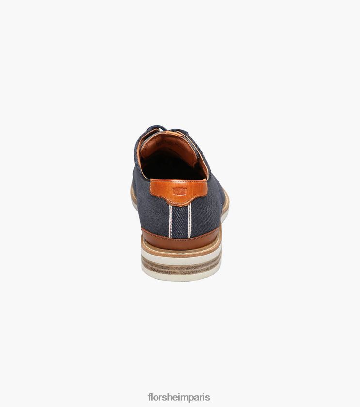 oxford à bout uni en toile highland Florsheim Hommes TBZJJL321 chaussure marine