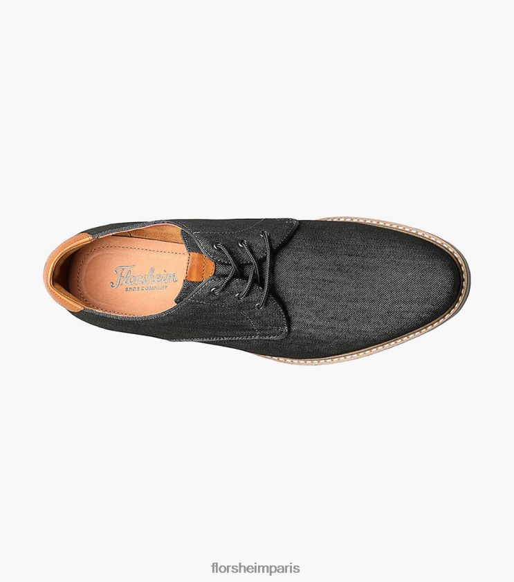 oxford à bout uni en toile highland Florsheim Hommes TBZJJL322 chaussure noir