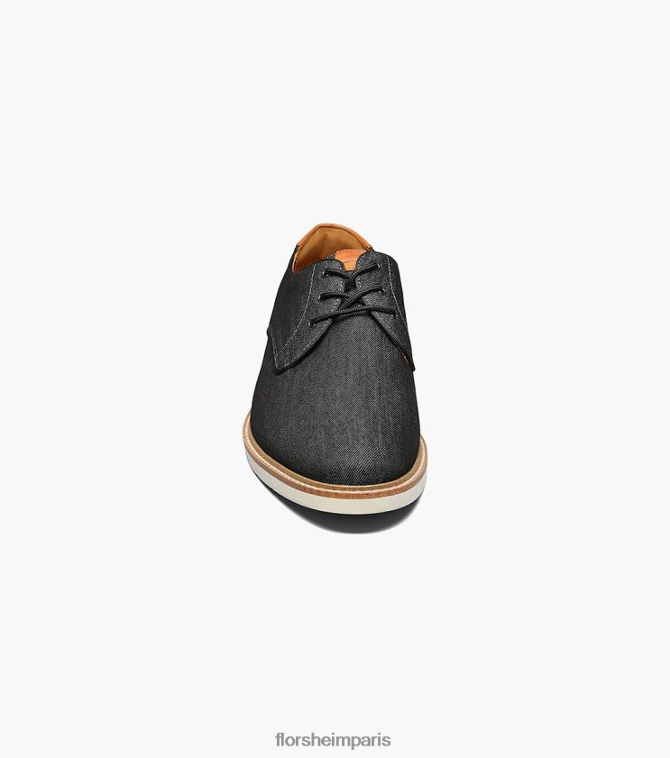 oxford à bout uni en toile highland Florsheim Hommes TBZJJL322 chaussure noir
