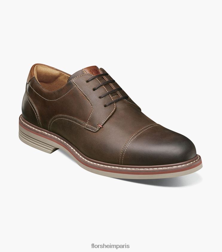 oxford norwalk à bout droit Florsheim Hommes TBZJJL86 chaussure ch marron
