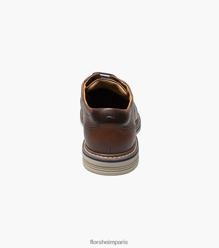 oxford norwalk à bout droit Florsheim Hommes TBZJJL88 chaussure cognac dégringolé