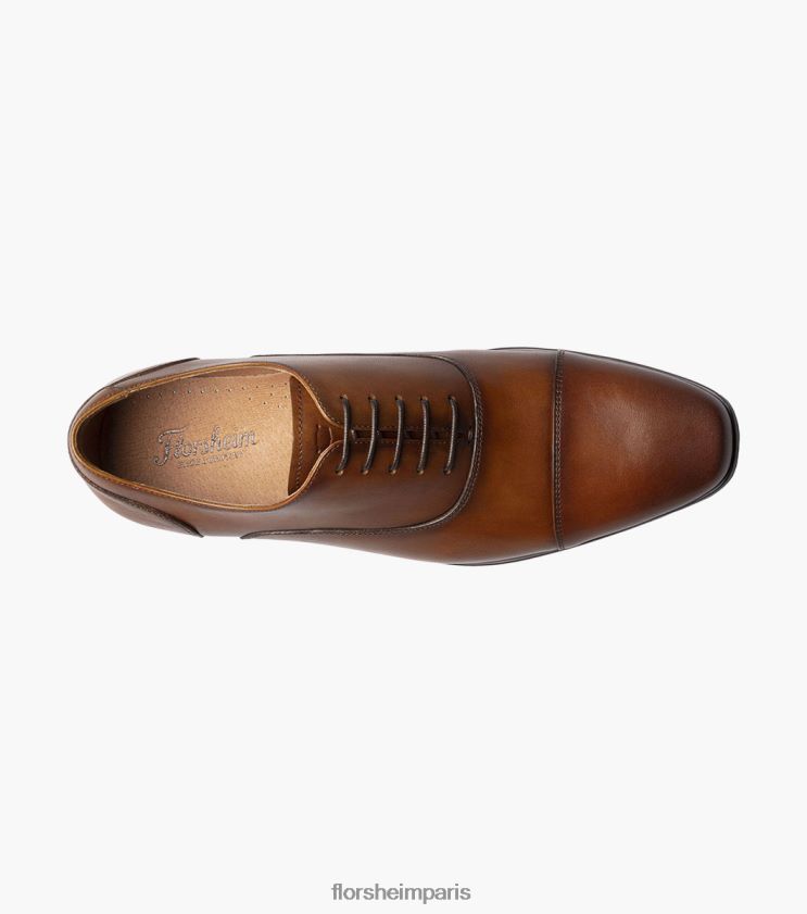 postino 1 bout droit balmoral oxford Florsheim Hommes TBZJJL115 chaussure cognac onctueux