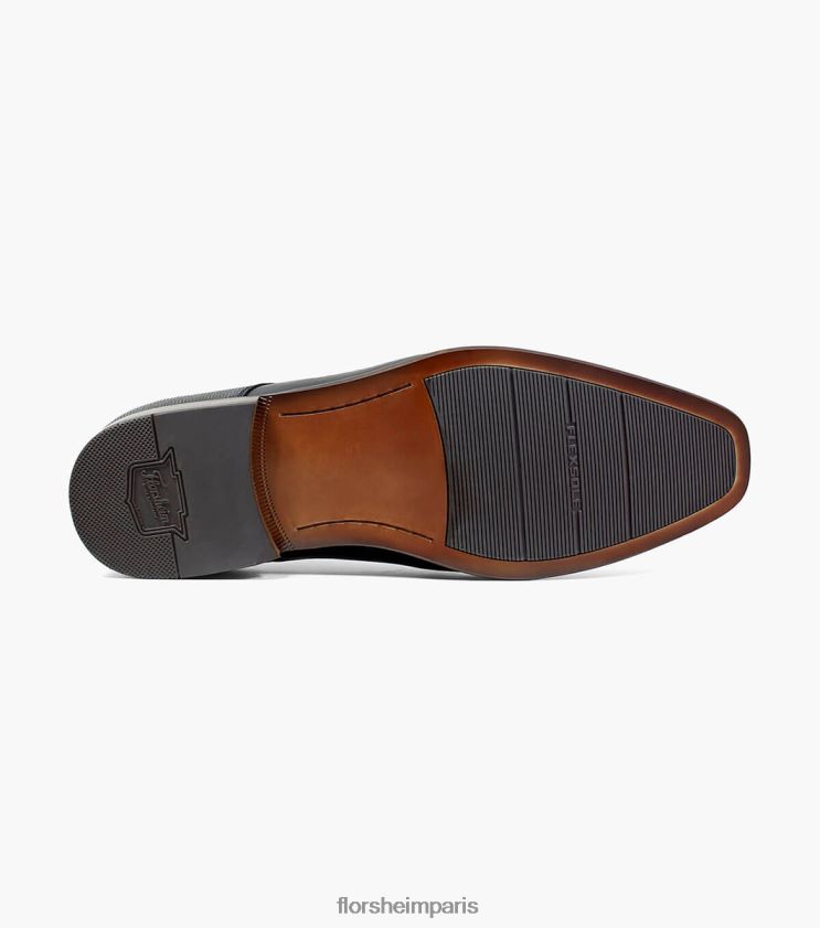 postino 2 vélo orteil oxford Florsheim Hommes TBZJJL194 chaussure noir lisse