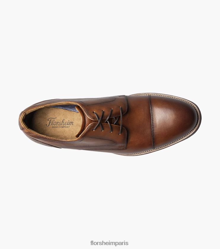 rucci oxford à bout droit Florsheim Hommes TBZJJL53 chaussure Cognac