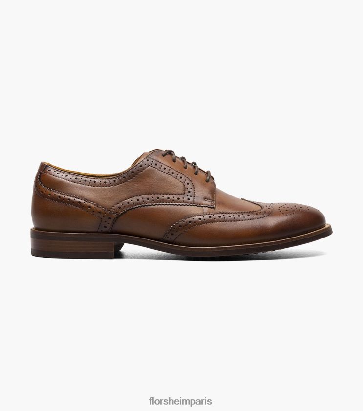 rucci oxford à bout golf Florsheim Hommes TBZJJL51 chaussure Cognac