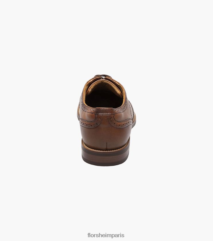 rucci oxford à bout golf Florsheim Hommes TBZJJL51 chaussure Cognac