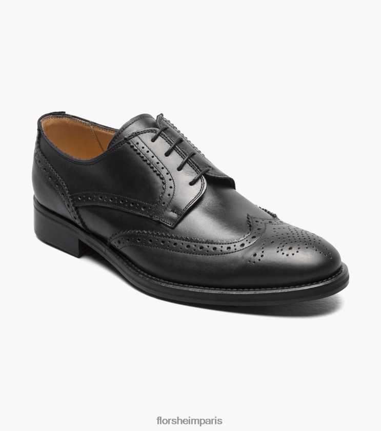 russell wingtip perf oxford Florsheim Hommes TBZJJL215 chaussure noir