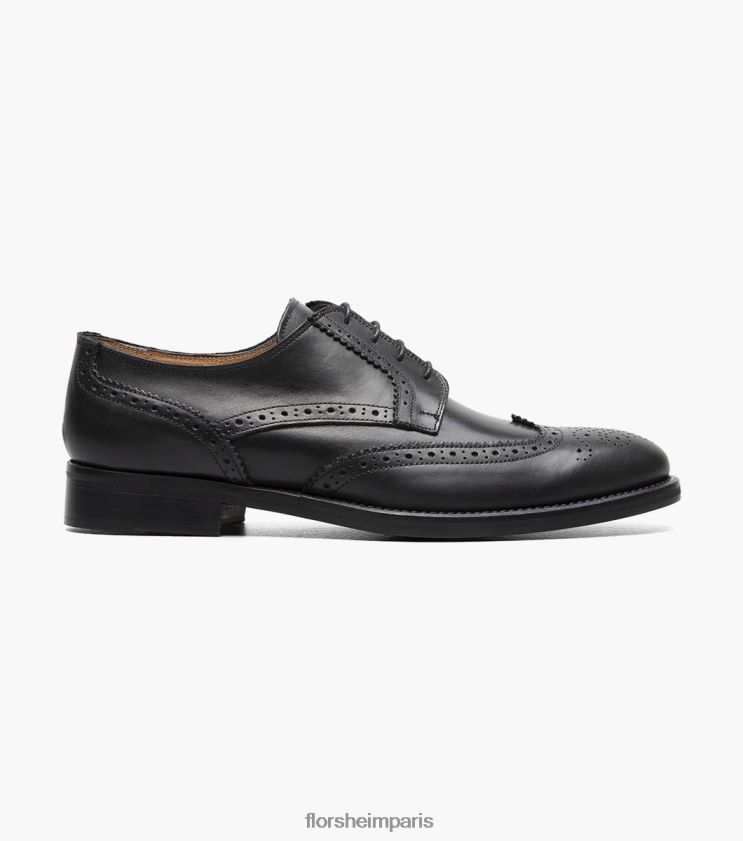 russell wingtip perf oxford Florsheim Hommes TBZJJL215 chaussure noir