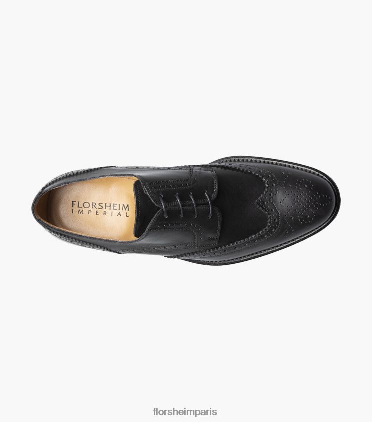 russell wingtip perf oxford Florsheim Hommes TBZJJL215 chaussure noir