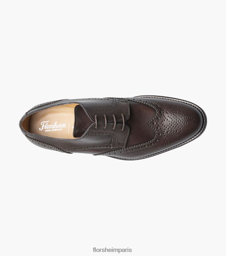 russell wingtip perf oxford Florsheim Hommes TBZJJL216 chaussure marron foncé