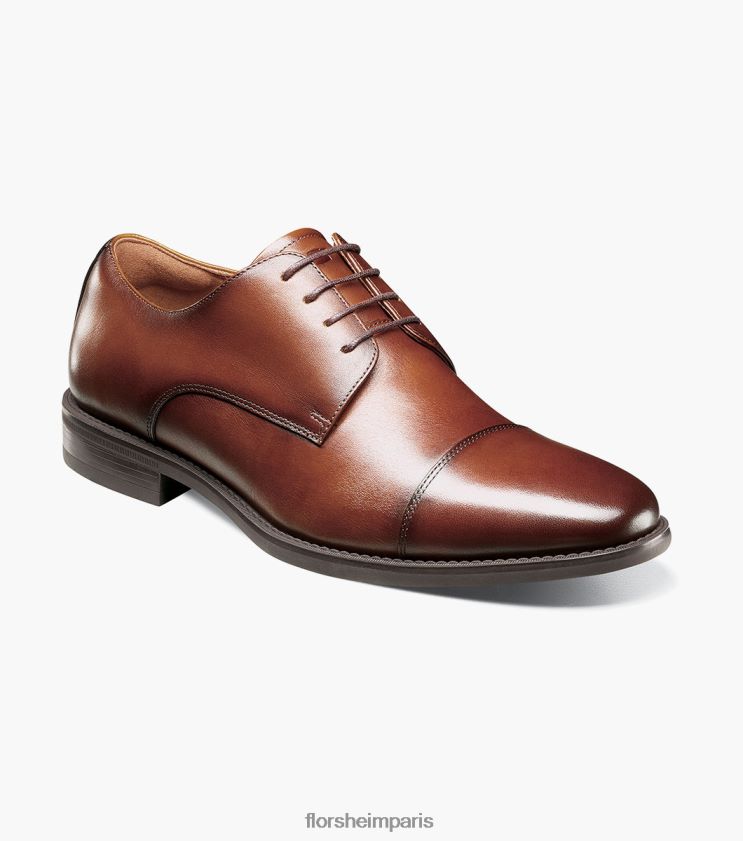 santucci oxford à bout droit Florsheim Hommes TBZJJL158 chaussure Cognac