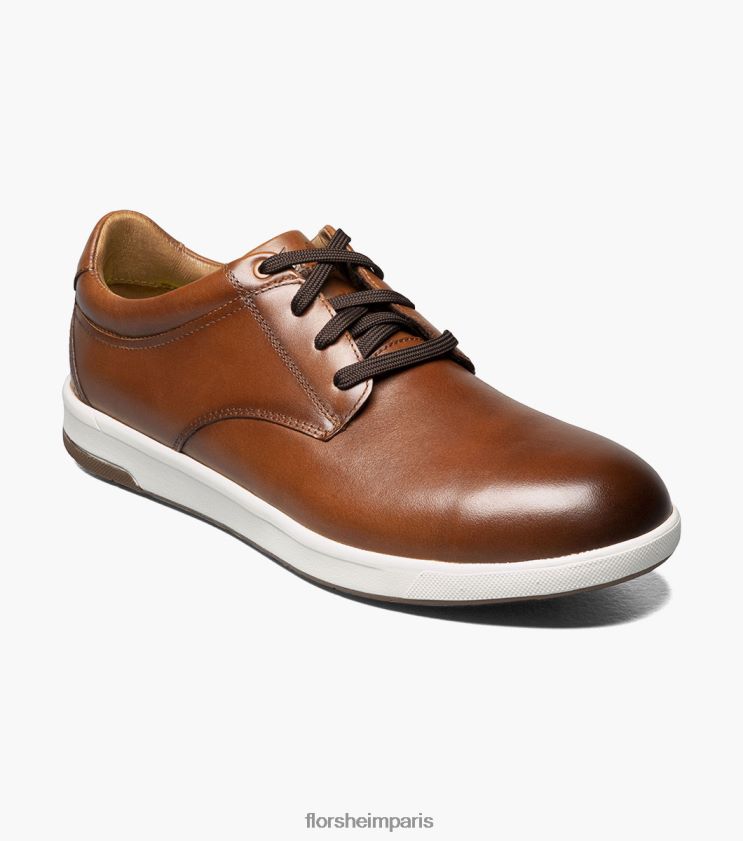 travail croisé bout en acier bout uni oxford Florsheim Hommes TBZJJL404 chaussure Cognac