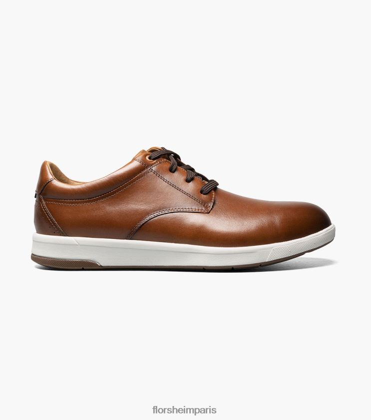 travail croisé bout en acier bout uni oxford Florsheim Hommes TBZJJL404 chaussure Cognac
