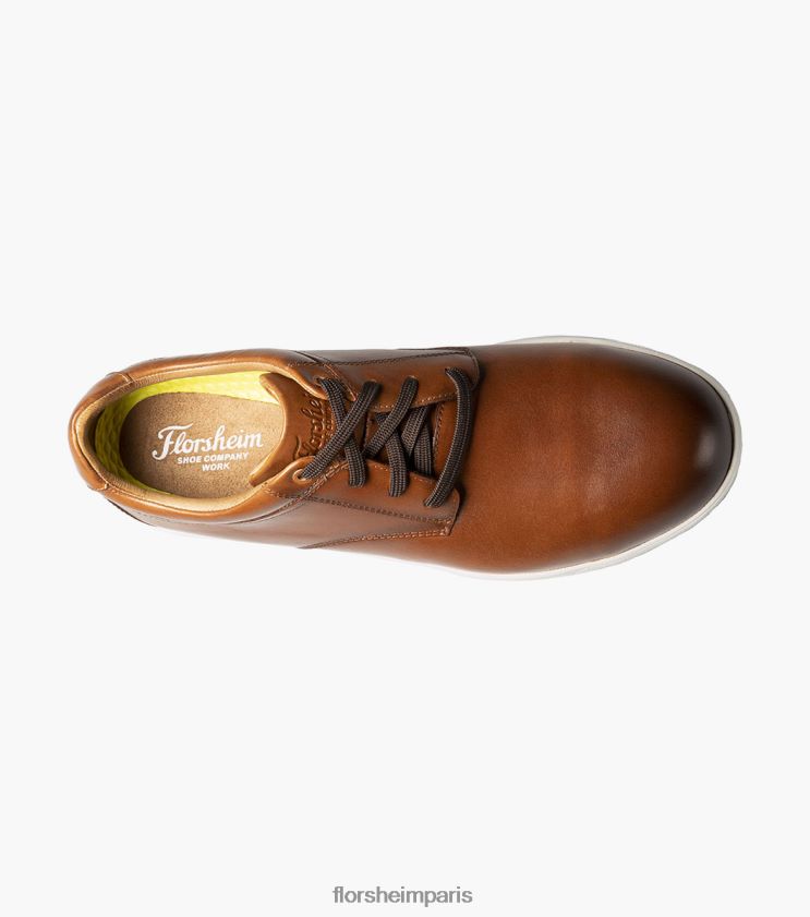 travail croisé bout en acier bout uni oxford Florsheim Hommes TBZJJL404 chaussure Cognac