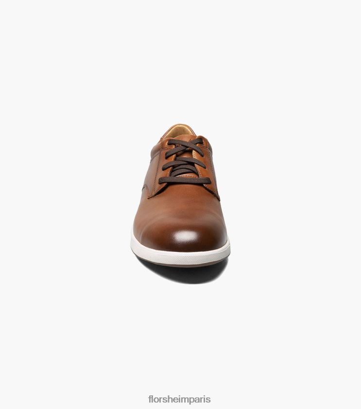 travail croisé bout en acier bout uni oxford Florsheim Hommes TBZJJL404 chaussure Cognac